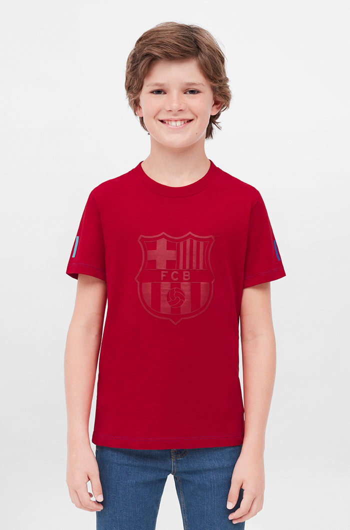 Camiseta escudo grana Barça - Junior