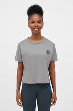 Crop top gris Barça - Mujer