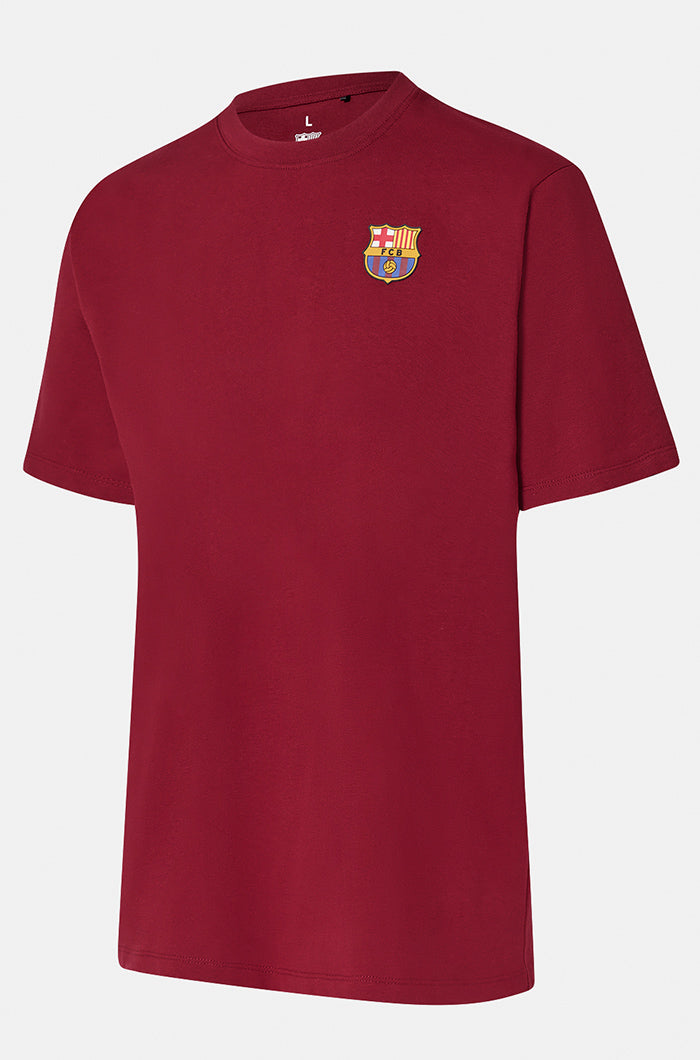 Camiseta burdeos escudo Barça