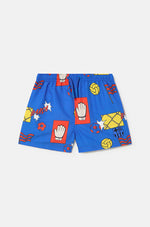 Maillot de bain bleu motifs Barça - Junior