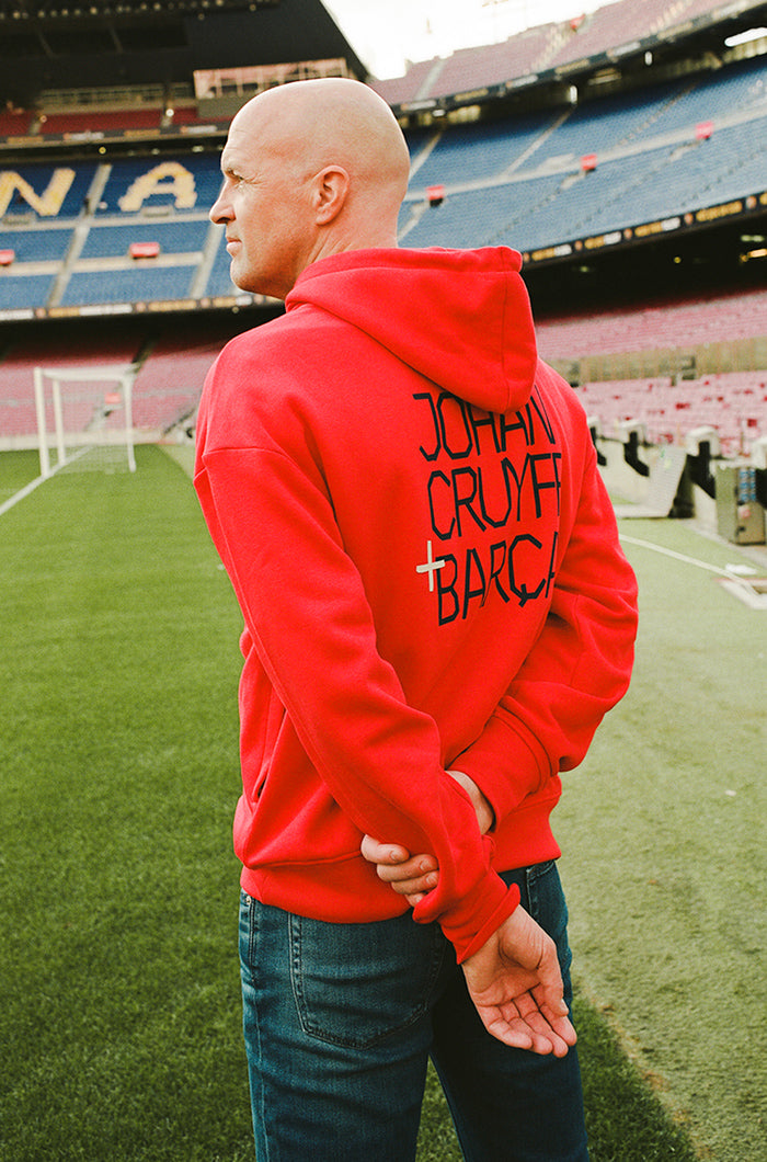 Sudadera roja Barça + Cruyff