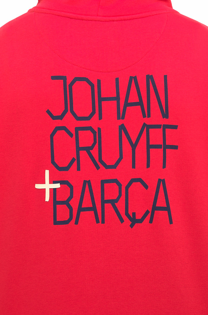 Dessuadora vermella Barça Cruyff "9"