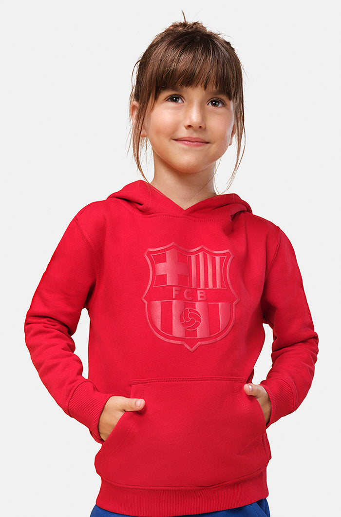 Sudadera escudo grana Barça - Junior