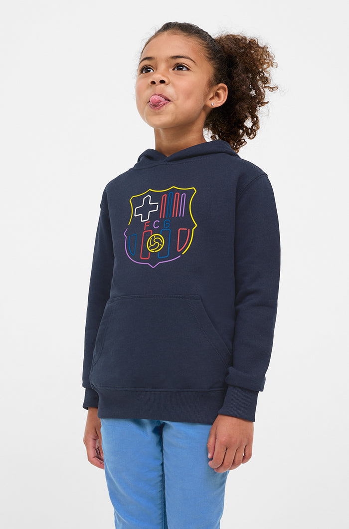 Mehrfarbiges Sweatshirt mit Barça-Wappen - Junior