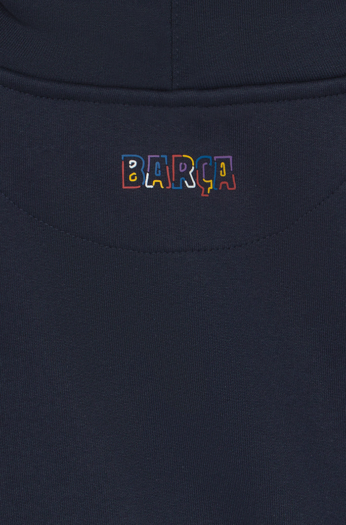 Hooded sweatshirt multicoloured crest Barça - Junior