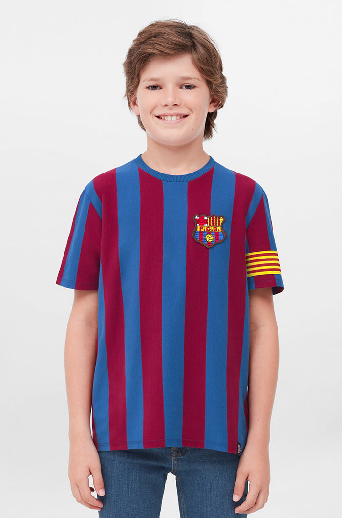 Barcelona Camiseta niño oficial marino algodón paseo