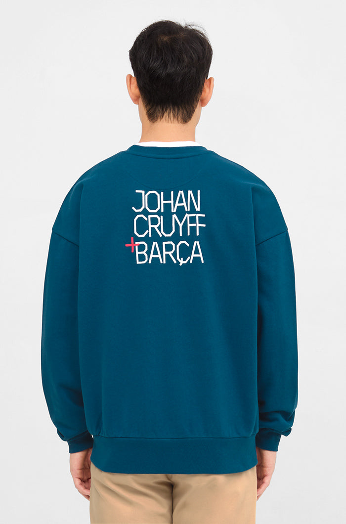 Dessuadora blava Barça + Cruyff