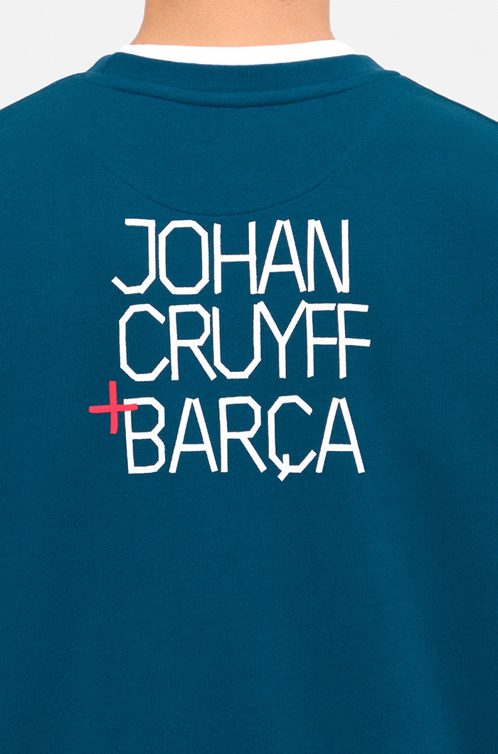 Sweat bleu Barça + Cruyff