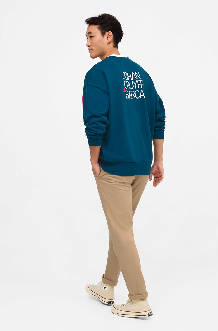 Sweatshirt Barça + Cruyff blue
