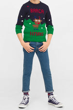 Christmas jumper Junior reindeer FC Barcelona