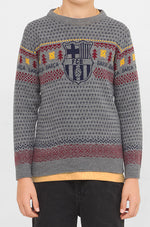 Sweat de Noël gris FC Barcelona - Junior
