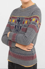 Sweat de Noël gris FC Barcelona - Junior