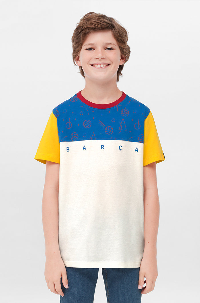 Beiges Barça-T-Shirt - Junior