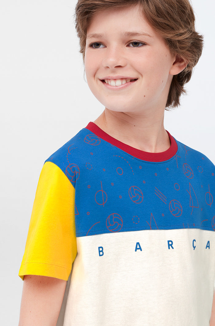 T-shirt Barça beige - Junior