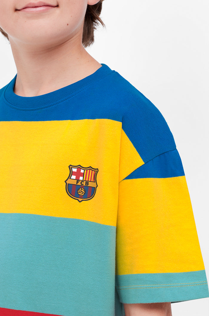 Camiseta multicolor Barça - Júnior