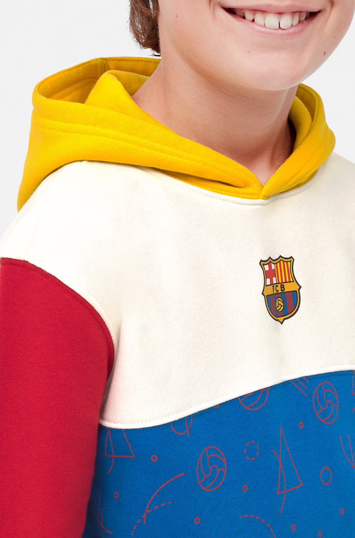 Sweatshirt mit Barça-Figuren - Junior