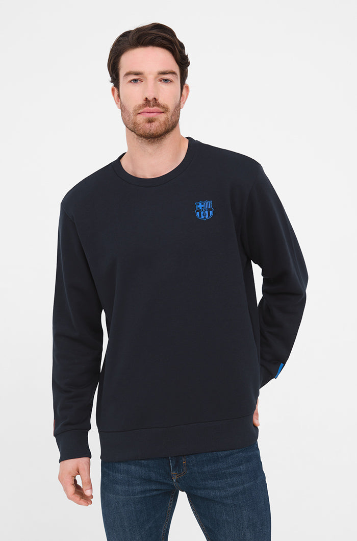 Marineblaues Barça-Sweatshirt