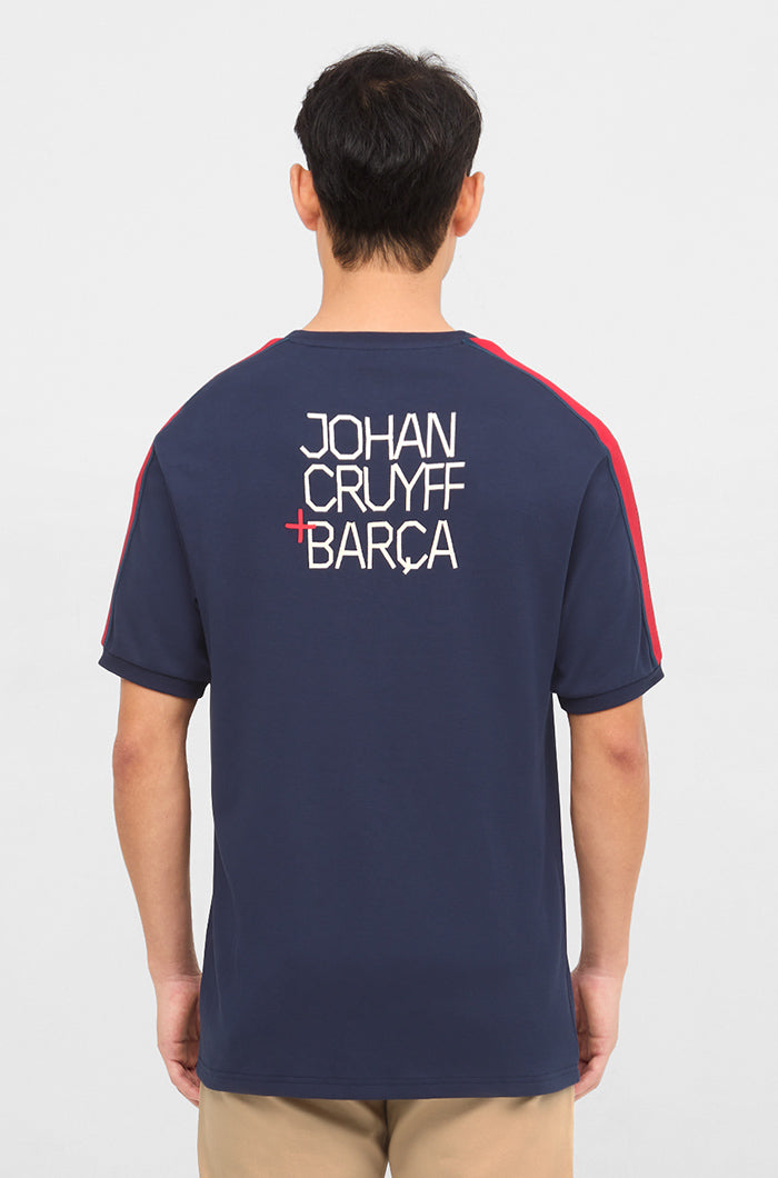 Tee-shirt bleu Barça + Cruyff