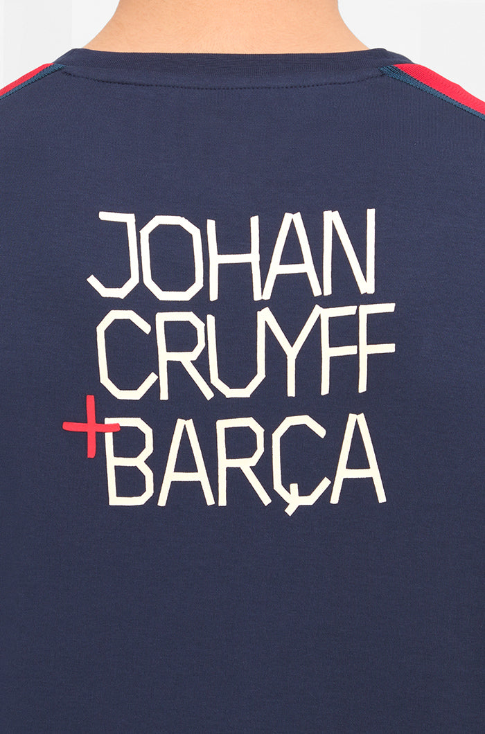 Tee-shirt bleu Barça + Cruyff