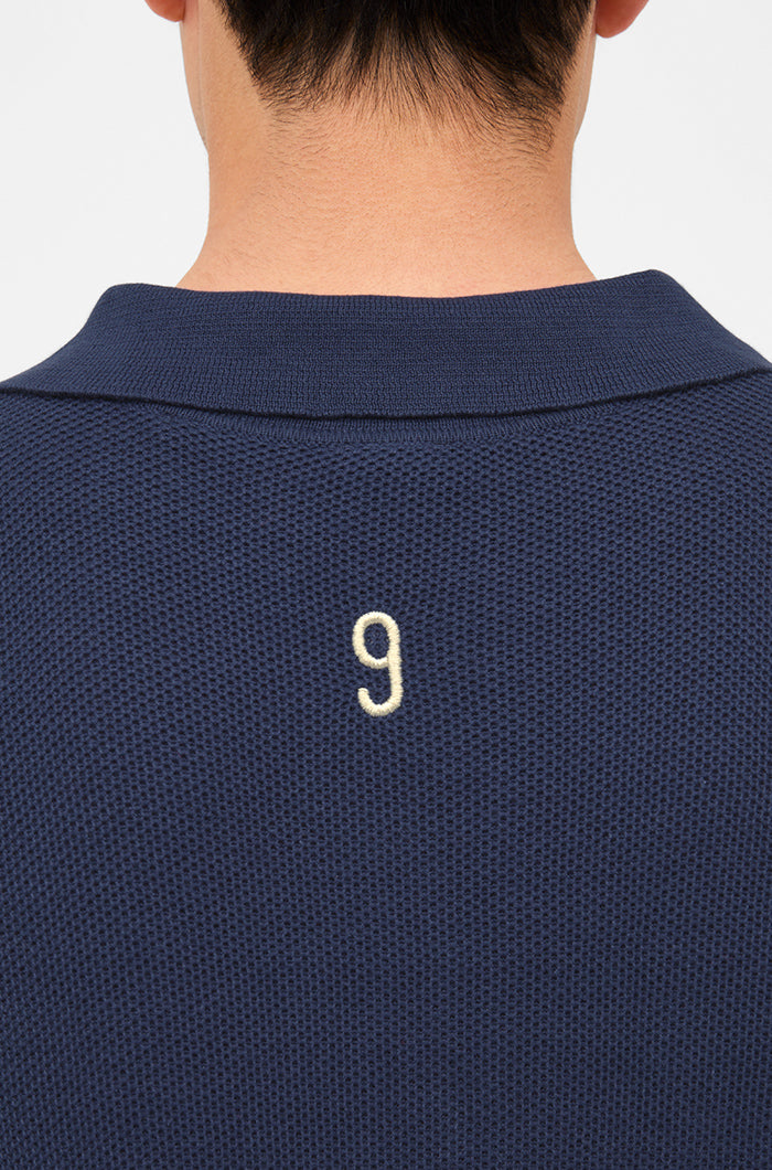 Poloshirt Barça Cruyff "9" blaues