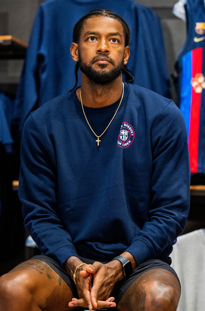 Marineblaues Basketball-Sweatshirt von Barça