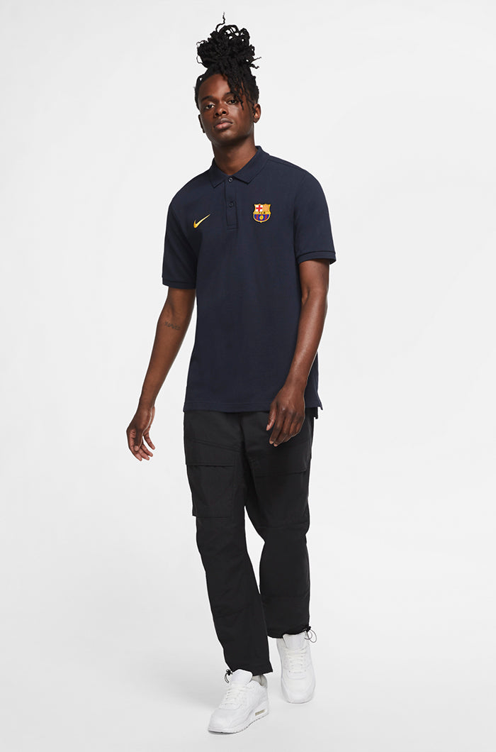 Adolescente Agricultura Supervisar FC Barcelona polo – Dark blue – Barça Official Store Spotify Camp Nou
