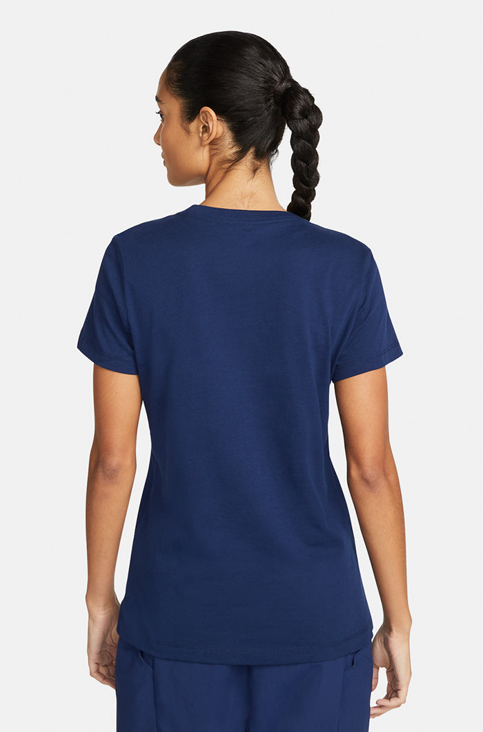 Navy blue nike shirt women's best sale