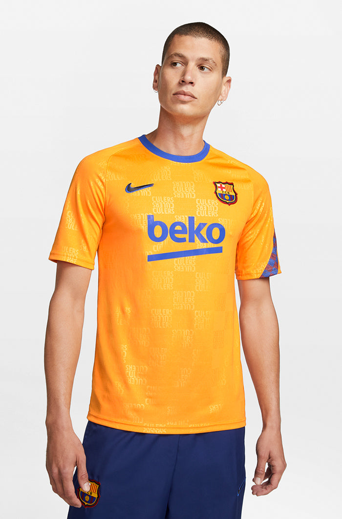 FC Barcelona orange pre-match shirt 21/22 - La Liga – Barça Official ...