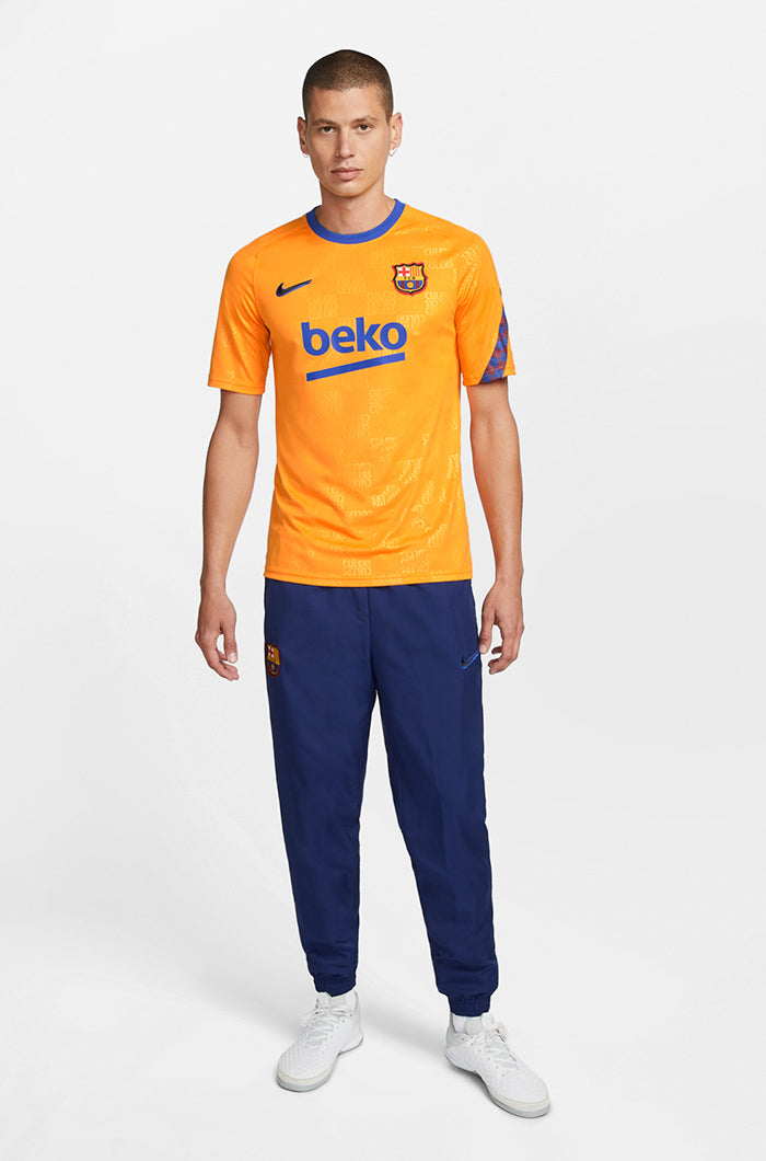 FC Barcelona orange pre-match shirt 21/22 - La Liga