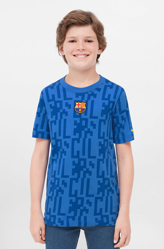 Camiseta estampado Barça Nike - Junior