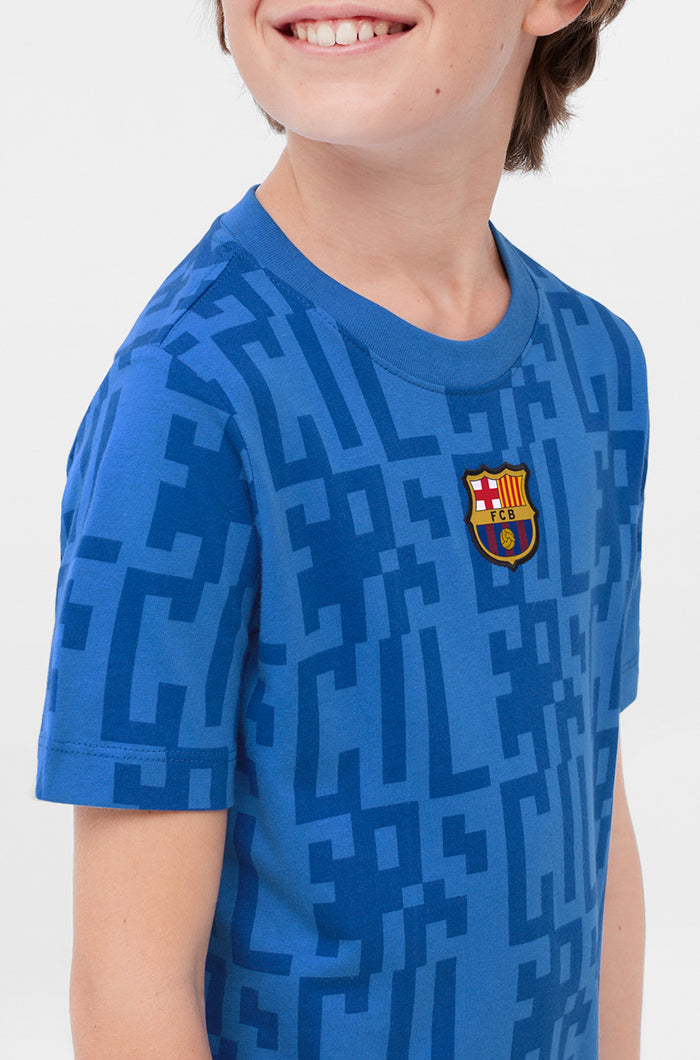 T-shirt with Barça Nike Print - Junior