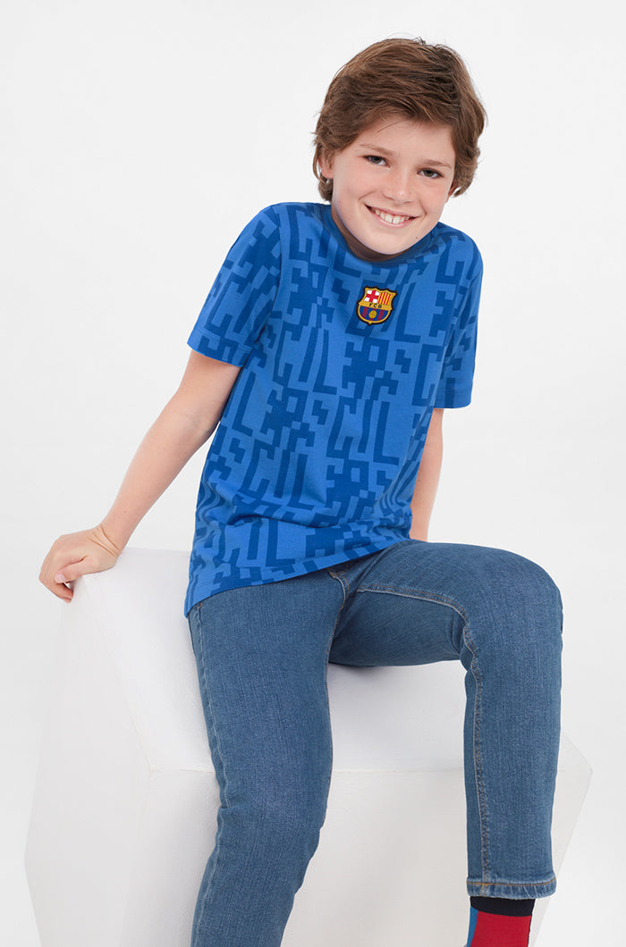 T-shirt with Barça Nike Print - Junior