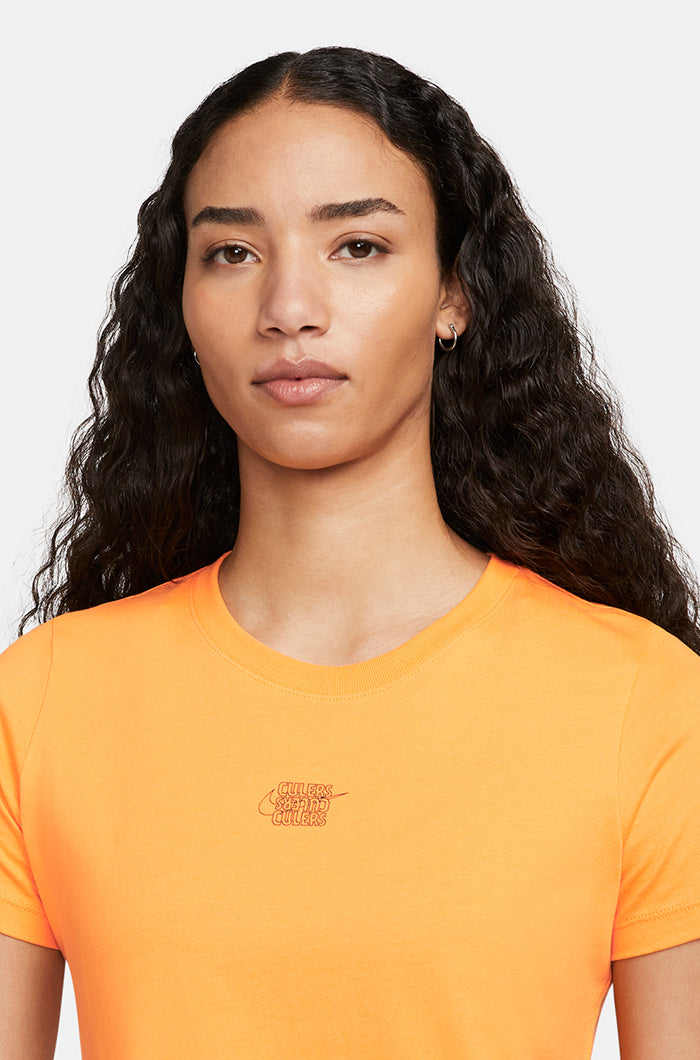 Orangefarbenes T-Shirt Barça Nike – Damen