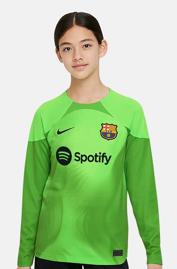 FC Barcelona Goalkeeper green shirt 22/23 - Junior - IÑAKI PEÑA