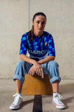 T-shirt imprimé turquoise écusson Barça