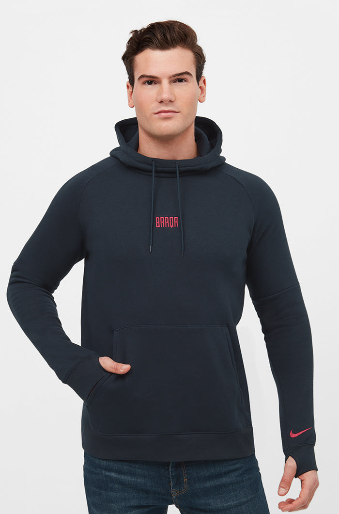Sweatshirt mit Kängurustasche „Barça“ - Marineblau