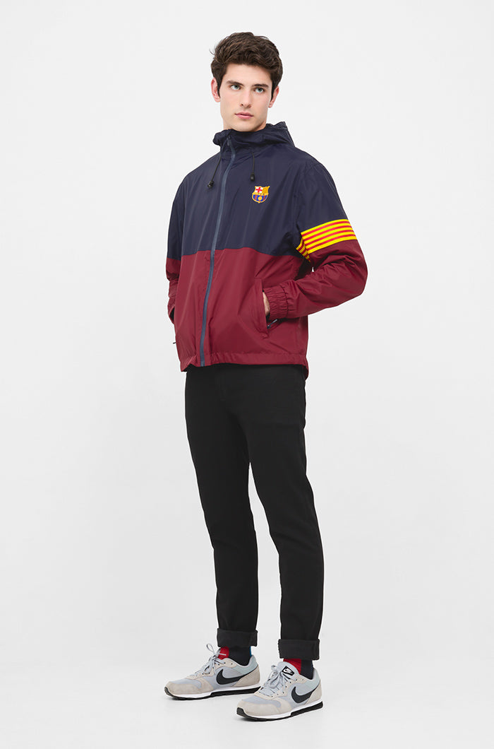 FC Barcelona two-tone windcheater jacket â Barça Official Store Spotify Camp Nou