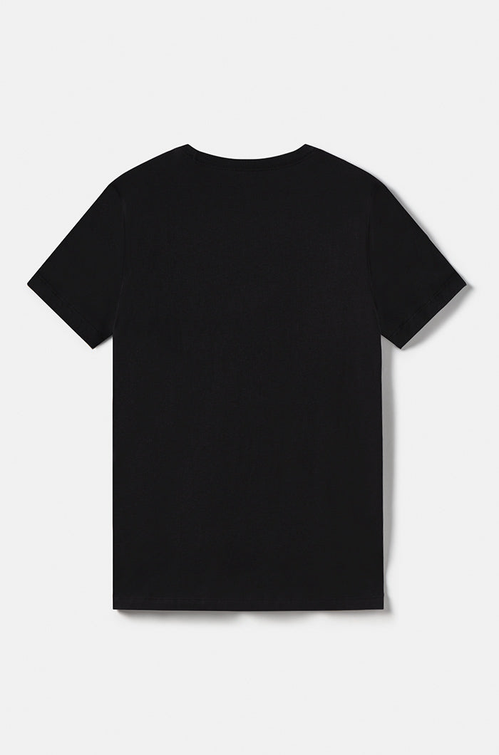 “Barça” T-shirt with golden logo – Black