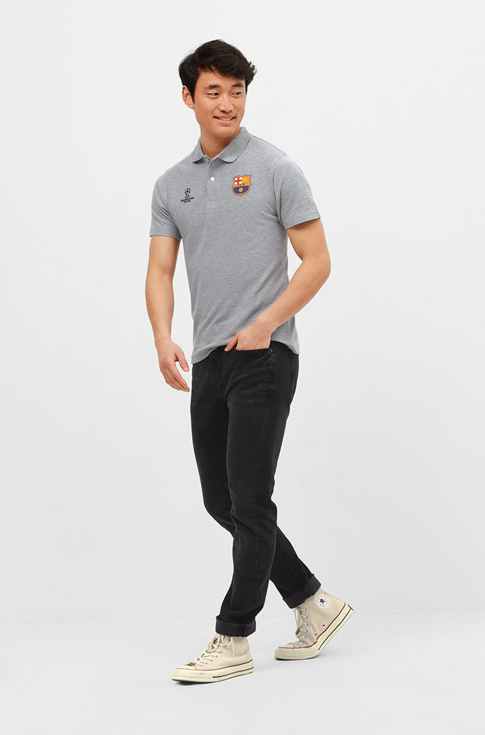 FC Barcelona Champions League grey polo shirt