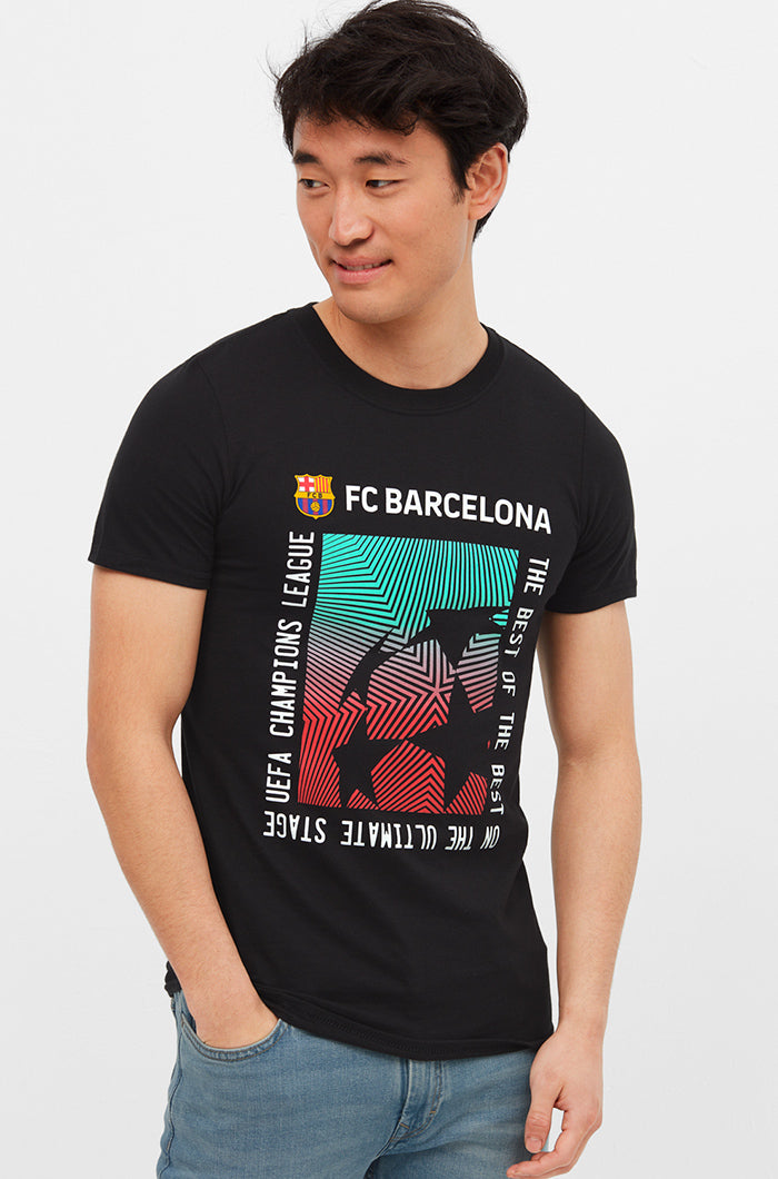 FC Barcelona Champions League black shirt Barca Official Store Spotify Camp Nou