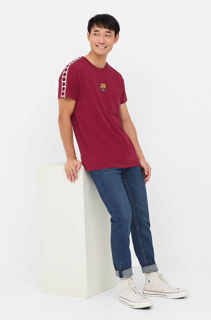 T-shirt crest maroon Barça
