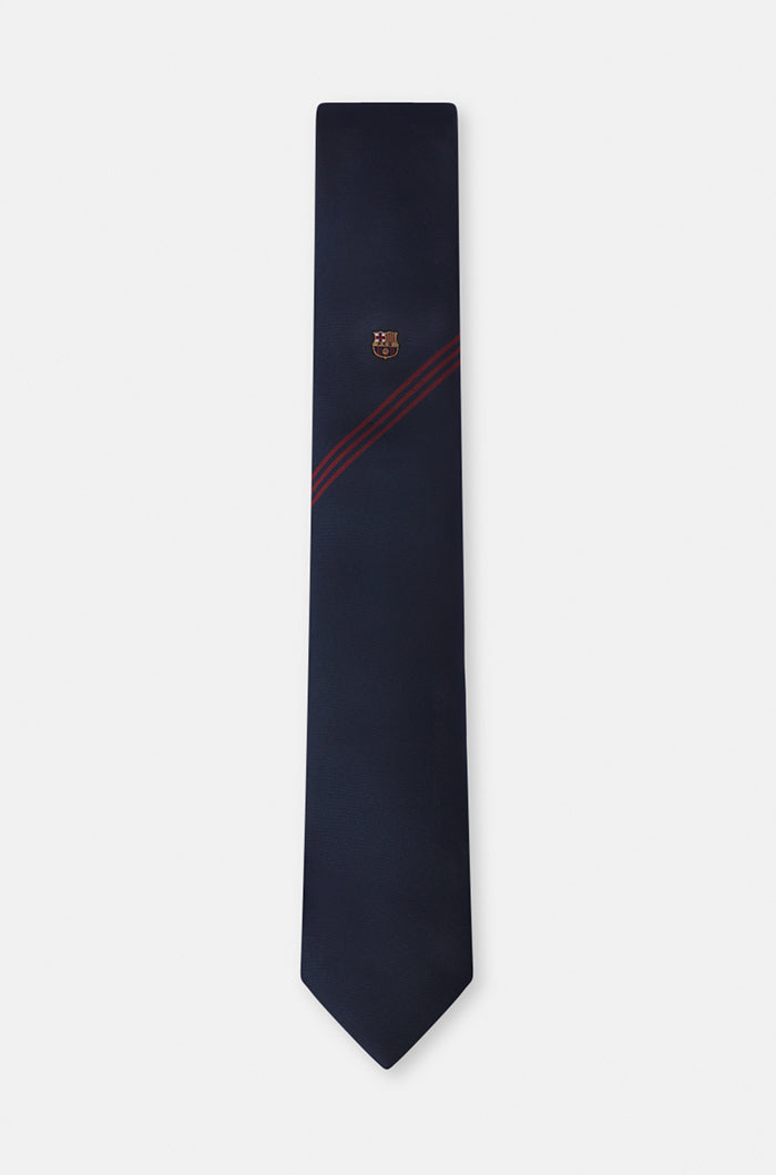 FC Barcelona tie with red stripes