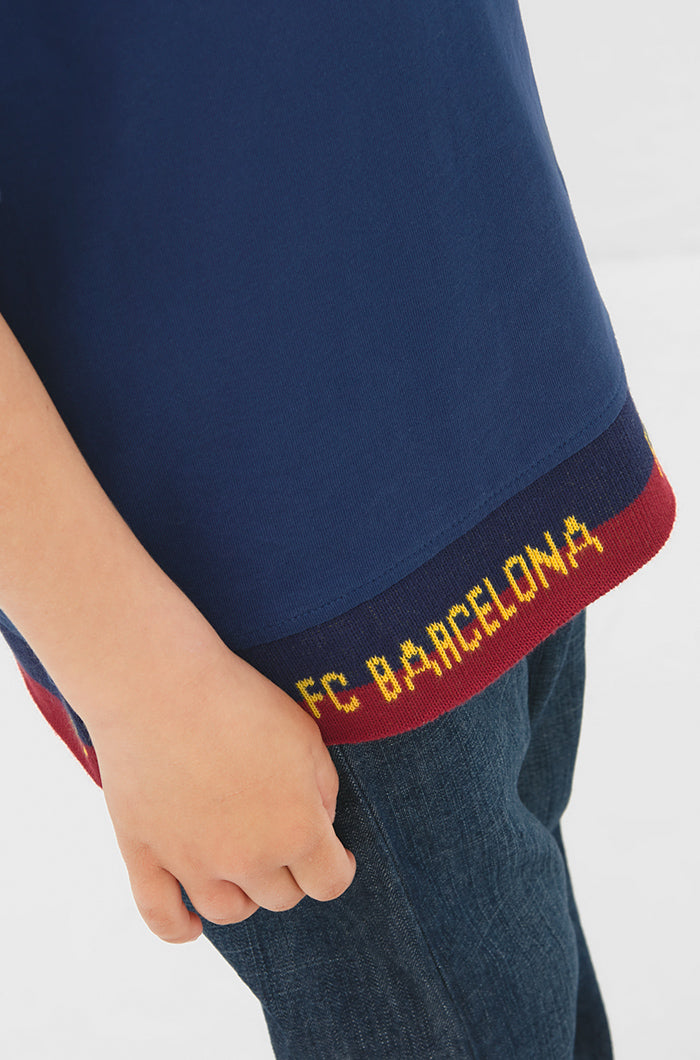 T-shirt avec bande FC Barcelona - Junior