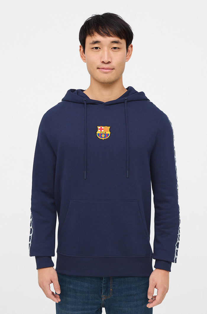 Sweat-shirt à capuche bleu marine Barça