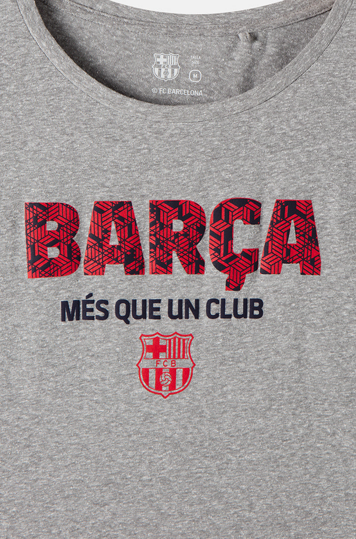 T-Shirt „Més que un club“ - Grau meliert