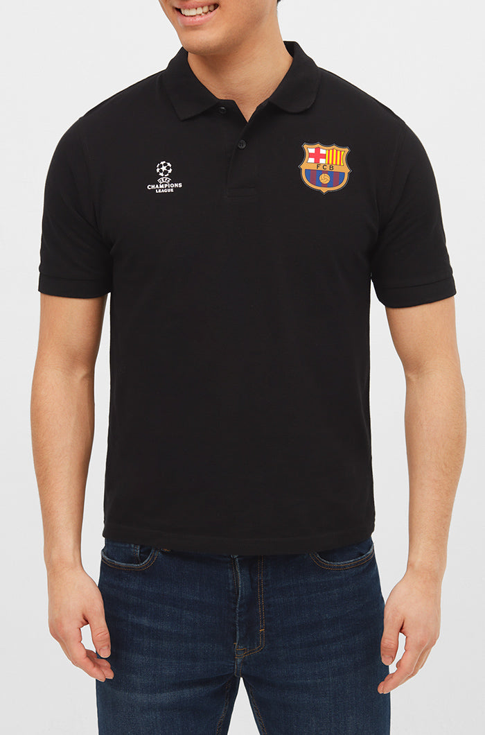 FC Barcelona Champions League black polo shirt