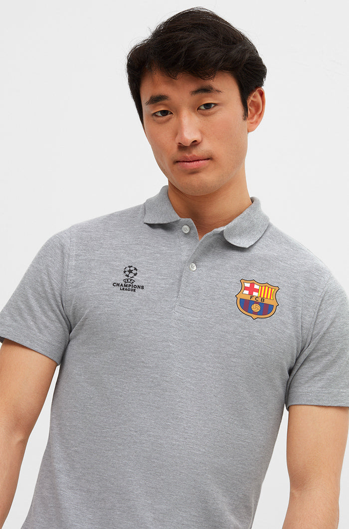 FC Barcelona Champions League grey polo shirt