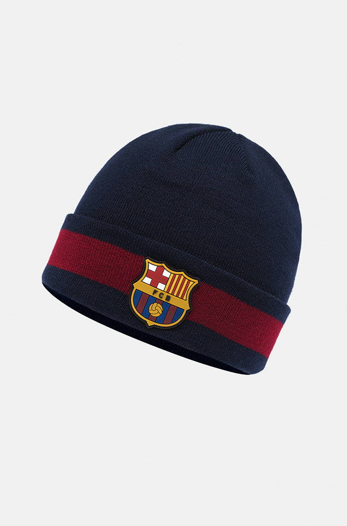 Strickmütze mit Wappen FC Barcelona