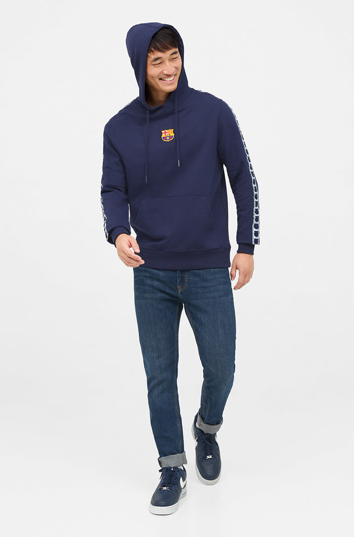 Sweat-shirt à capuche bleu marine Barça