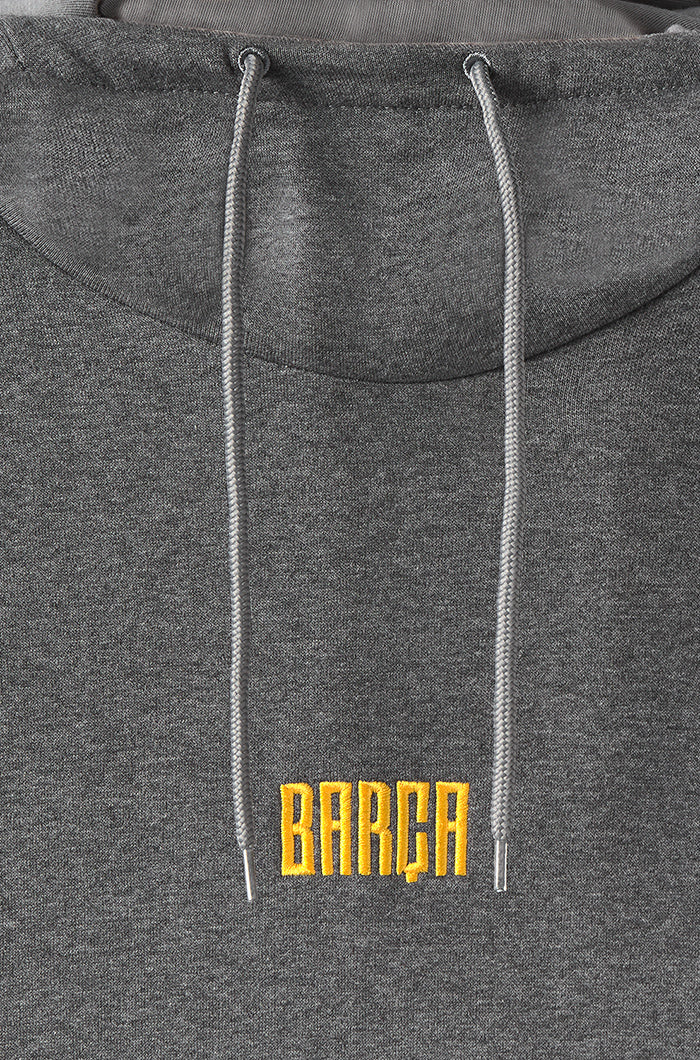 Sweatshirt mit Kängurustasche „Barça“ - Grau meliert